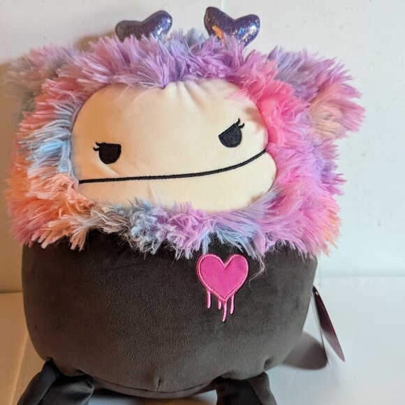 NWT 12" Frumpy Bigfoot Goth Girl Squishmallows Halloween Plush Yeti Error Face - Picture 1 of 14